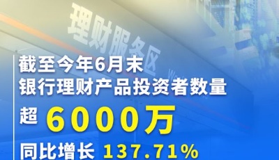 权威快报｜银行理财产品投资者数量超6000万