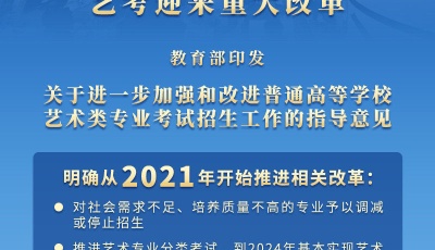从今年开始，艺考迎来重大改革！逐步提高高考文化课成绩要求