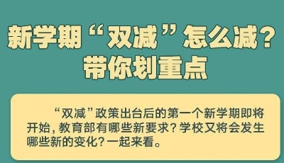 新学期“双减”怎么减？带你划重点