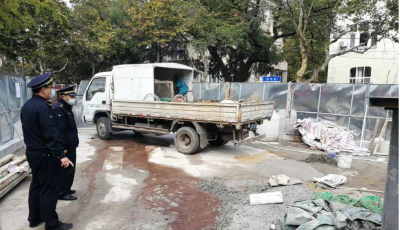 市南中山路街道综合执法中队对建筑垃圾违法行为说不