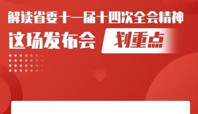 解读省委十一届十四次全会精神，这场发布会划重点！