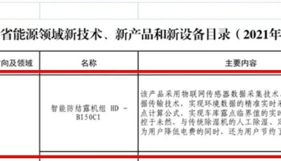 海纳云智能防结露机组入选“山东省能源领域新技术/新产品和新设备目录”
