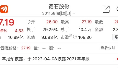 德石股份领涨虎年首个交易日 山东204只个股上涨