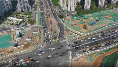 海爾路-銀川路項目正式啟動主線橋施工