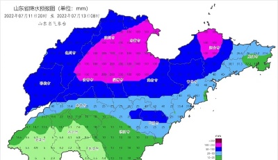 山东发布暴雨、雷电黄色预警，预计今天夜间起青岛有中雨局部大雨或暴雨