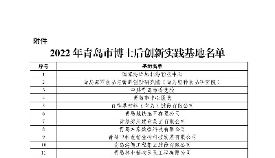 面向链主企业、“专精特新”企业及实体企业！青岛市新设博士后创新实践基地33家