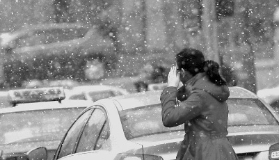 冷空气来袭 岛城迎今冬首场雪