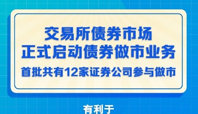 交易所债券市场正式启动债券做市业务