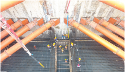 青岛地铁8号线大沽河博物馆站首段底板完成浇筑