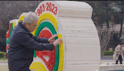 硬核！1200000块积木“拼”出青岛啤酒120周年华诞纪念标识