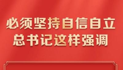必须坚持自信自立 总书记这样强调