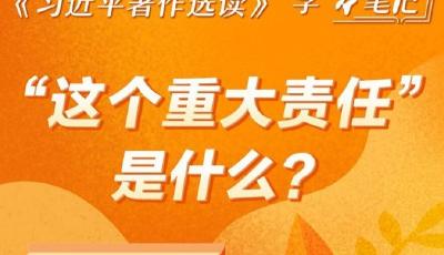 《习近平著作选读》学习笔记：“这个重大责任”是什么？