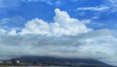 高清美图：台风“杜苏芮”来临前，岛城天空美不胜收