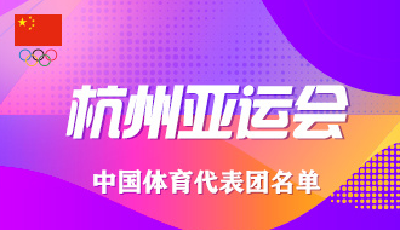 杭州亚运会中国体育代表团全名单来了