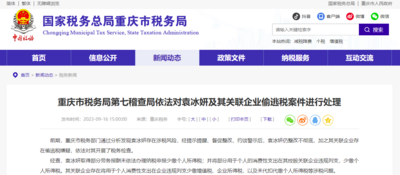 演员袁冰妍偷逃税被处罚并追缴297万！被约谈警示后仍整改不彻底
