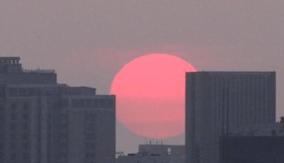 惊艳！日出东方红似火