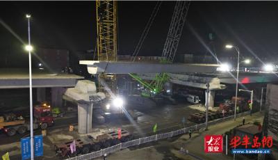 ?青島重慶路快速路建設(shè)迎新進(jìn)展！7標(biāo)段主線高架橋順利合龍