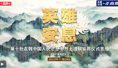 英雄安息——第十批在韩中国人民志愿军烈士遗骸安葬仪式