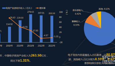 2023年中国电竞产业收入263.5亿元，用户规模仍有增长空间 