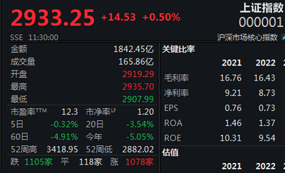 新能源赛道持续爆发，A股午前快速上涨 