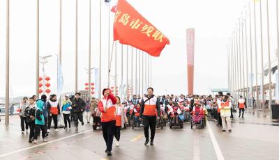同心共情向美好！青島市殘聯(lián)攜手百余殘疾人朋友跑步迎新年  