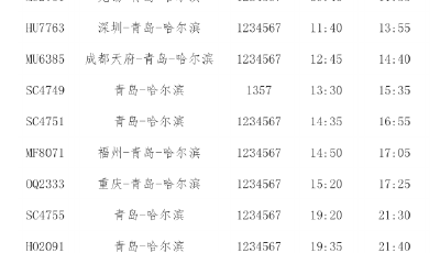 向北飞经青中转更便捷 经青岛至哈尔滨中转旅客量创新高