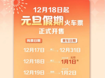 2025年火车票今天开售！还有一个好消息→