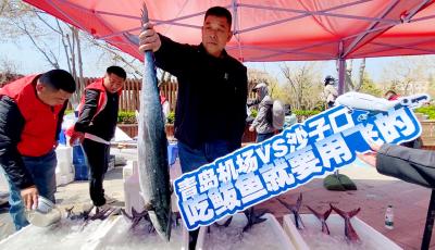 鲜鲅鱼“朝捕夕至”飞全国 青岛机场举行“青易飞 悦山海 赏美味”主题活动