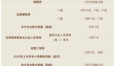 @要考證的小伙伴，5月這些考試別錯過→