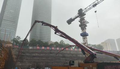 浮山灣總部基地項目啟動筏板澆筑施工