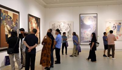 多元艺术交汇 青岛都市圈美术作品展启幕