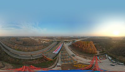 65分钟2万吨“巨无霸”空中转体  沈海高速改扩建成功跨过胶济、胶新铁路