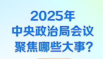 時(shí)習(xí)之丨2025年中央政治局會(huì)議聚焦哪些大事？一圖看懂