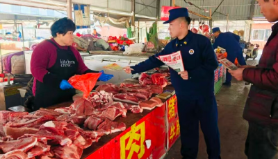 黃島消防大隊深入農貿市場開展宣傳活動