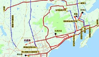 西海岸新區(qū)公交將一體化 建"四縱十橫"交通網(wǎng)(圖)